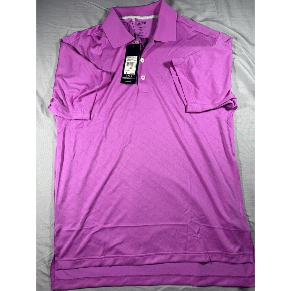 Adidas Climacool Men's Pink Short Sleeve Golf Polo Size Small NWT